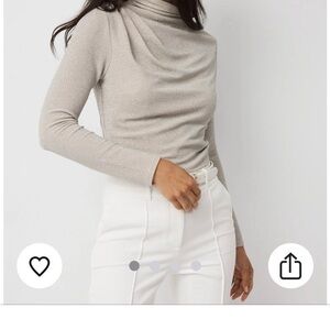 White House Black Market Taupe Cowl Neck Top size xs. Lined. Slight shimmer $18.